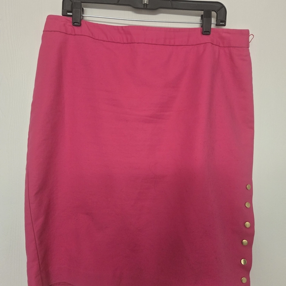 Pink Button-Accent Skirt - Picture 1 of 4